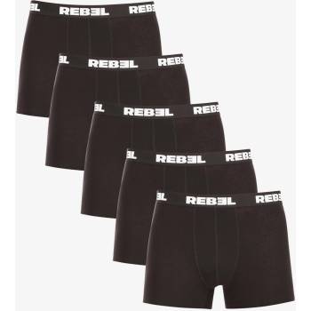 Nedeto Комплект от пет мъжки боксерки в черно Nedeto Rebel Nedeto | Cheren | МЪЖЕ | M