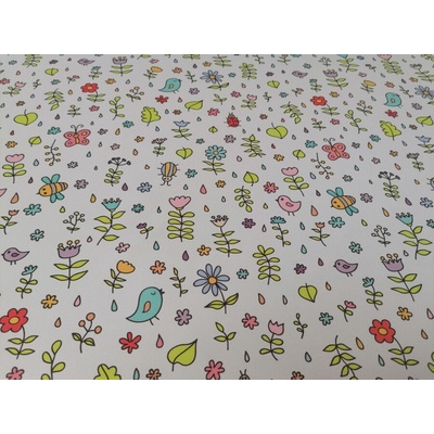 Dekorační látka 10027-05 PTÁČCI 150 cm