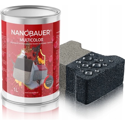 Impregnát Nanobauer na betonu a kostky antracitový 1 l vodotěsný