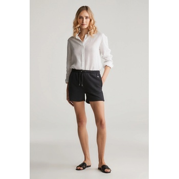 Gant TEPLÁKOVÉ ŠORTKY REG SHIELD SHORTS BLACK