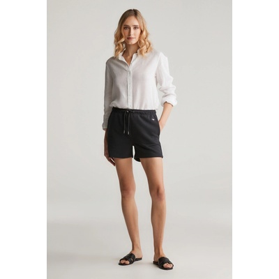 Gant TEPLÁKOVÉ ŠORTKY REG SHIELD SHORTS BLACK
