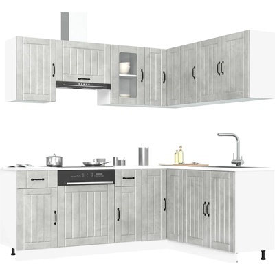 vidaXL Комплект кухненски шкафове от 11 части Lucca, инженерно дърво (3314955)