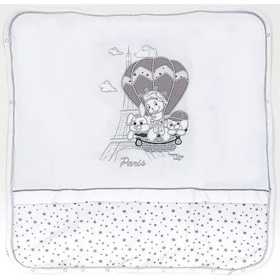 Bambino Casa Памучно одеяло с пълнеж Bambino Casa - Paris, Bianco 80 х 85 cm (3197)