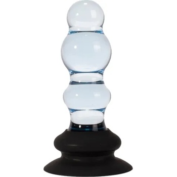 Image 1 of X-Men Лепящо се дилдо Butt Plug "SUPER CLEAR BLUE" 14 см