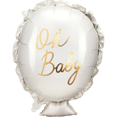 PartyDeco Fóliový balón Oh baby 53x69cm