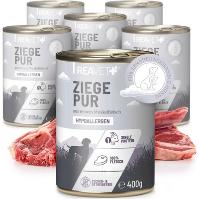 Reavet 100% čisté maso pro nutričně citlivé psy kozí 400 g