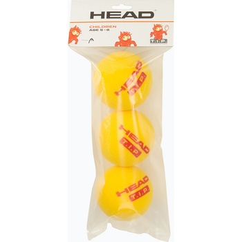 HEAD Tip Детски топки за тенис от червена пяна 3 бр. жълти 578363