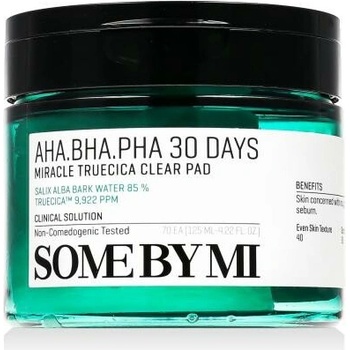 Some By Mi AHA BHA PHA 30 Days Miracle Truecica Clear Pad exfoliačné tampóny pre problematickú pleť 70 ks