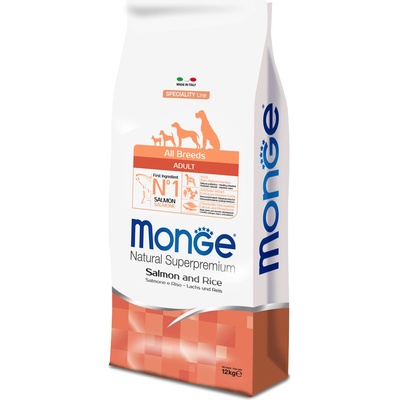 Monge Superpremium Dog суха храна за кучета 12kg Natural Superpremium Salmon & Rice Monge