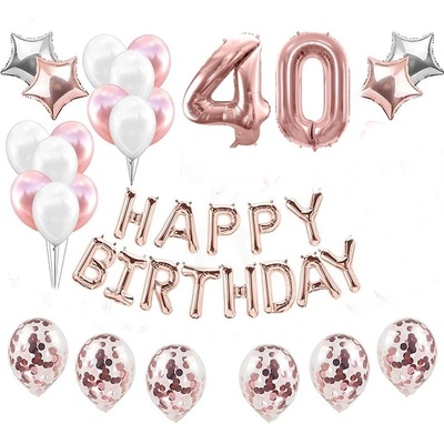 Balónkový set HB rosegold číslo 40