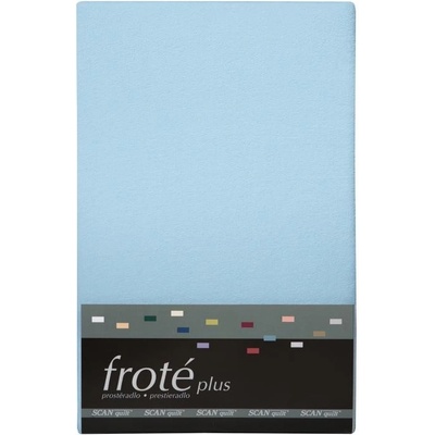 SCANquilt napínací prostěradlo froté Plus světle modré 180x200
