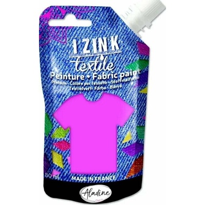 Aladine Izink Textile barva na textil 80 ml rose fluo neon růžová