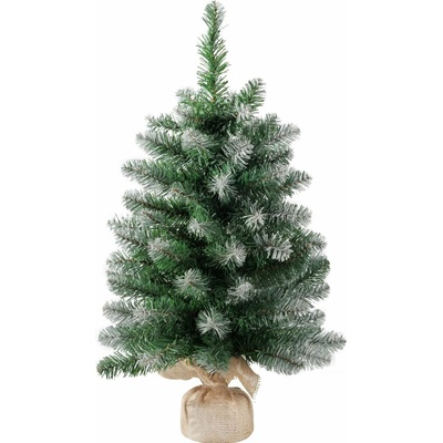 Stromček MagicHome Vianoce Leo, jedľa v jute, extra hustý, 60 cm