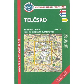 KČT 98 Telčsko 1:50 000 turistická mapa