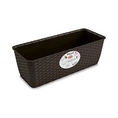 STEFANPLAST Samozavlažovací truhlík NATURAL 40x16x13 cm moka hnedý