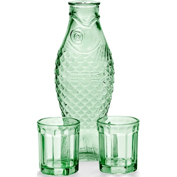 Serax Fish & Fish Карафа с 2 чаши, зелена, 3 ел (B0825402-500)