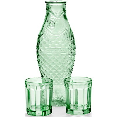 Serax Fish & Fish Карафа с 2 чаши, зелена, 3 ел (B0825402-500)