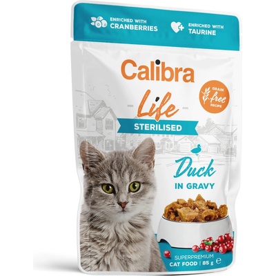 Calibra Cat Life Sterilised Duck in gravy 85 g
