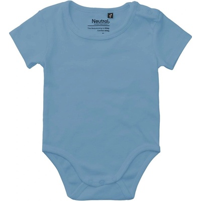 Neutral Detské body s krátkymi rukávmi z organickej Fairtrade bavlny Dusty indigo