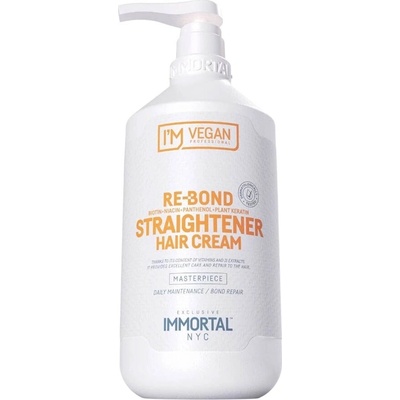 Krém na vyrovnávanie vlasov IMMORTAL VEGAN Re-Bond Straightener hair cream 1000 ml