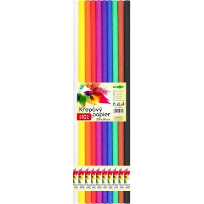 Krepový papier JUNIOR - sada CLASSIC 10 ks, 50x200 cm