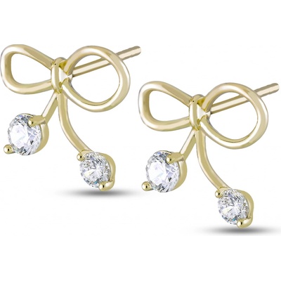 Biju Pozlacené mašličky z chirurgické oceli 2295 1002295