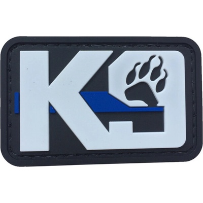 WARAGOD K9 Paw PVC nášivka, čierno biela