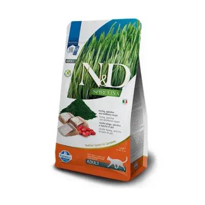 N&D Spirulina Herring & Wolfberry Adult Cat - със спирулина за котки над 1г. с херинга 1.5kg