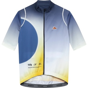 CafÉ du cycliste Мъжка фланелка с къс ръкав за колоездене CAFÉ DU CYCLISTE Mona Cycling jersey - Eclipse Navy (056-4292-0112)