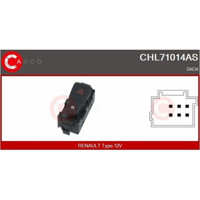 Vypínač výstražných blikačů CASCO CHL71014AS