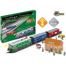 Pequetren Merchandises Train historický nákladný vlak so železničnou stanicou