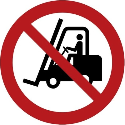 Podlahová značka – Značka Zákaz provozu motorových vozíků, PE