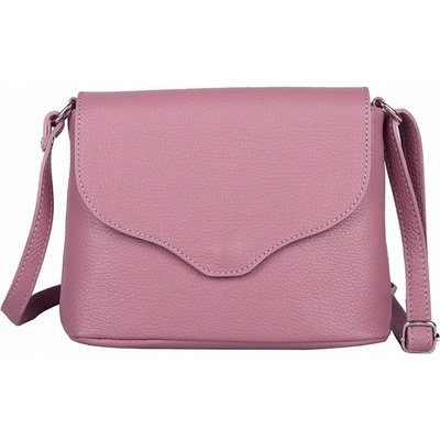 Vera Pelle malá kožená matně tmavěstarocrossbody kabelka no. 61 růžová
