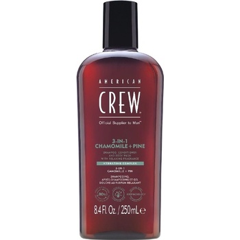American Crew 3-in-1 Chamomile + Pine Shampoo, Conditioner and Body Wash 250 ml