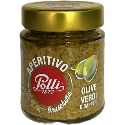 Polli aperitivo pomazánka na bruschettu ze zelených oliv a kapary 140g
