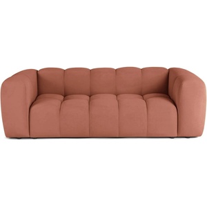 Bonami Теракотен кадифен диван 225 cm Cube - Bonami Selection (CUBE3SEATERTEJA)