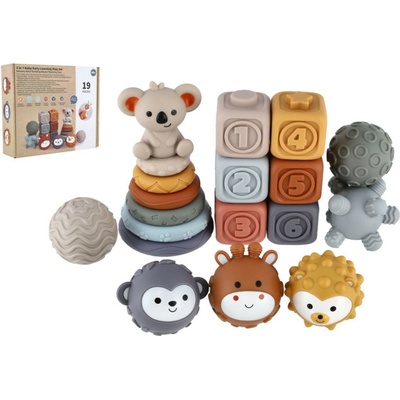 Teddies Súprava skladačiek s loptičkami
