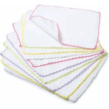 Image 1 of BabyJem Комплект от 10 памучни носни кърпи BabyJem - White, 20 х 20 cm (433)