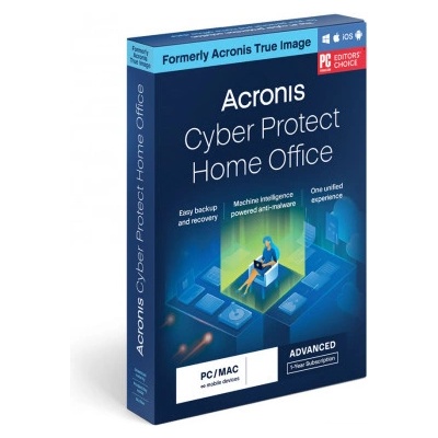 Acronis Cyber Protect Home Office Advanced pro 1 počítač + 500 GB úložiště, předplatné na 1 rok – Zbozi.Blesk.cz