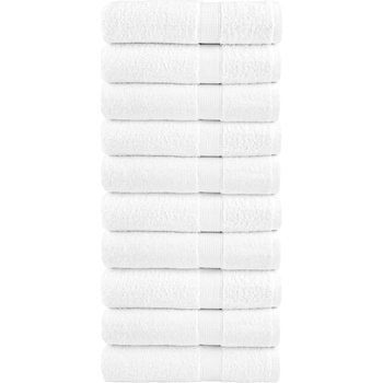 vidaXL Премиум кърпи за баня SOLUND 10 бр бели 70x140 см 600 gsm (137130)