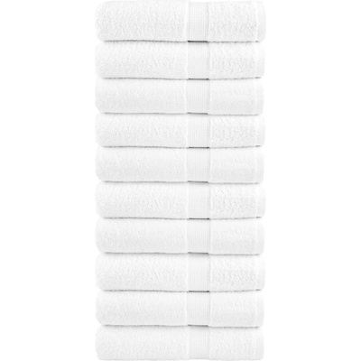 vidaXL Премиум кърпи за баня SOLUND 10 бр бели 70x140 см 600 gsm (137130)
