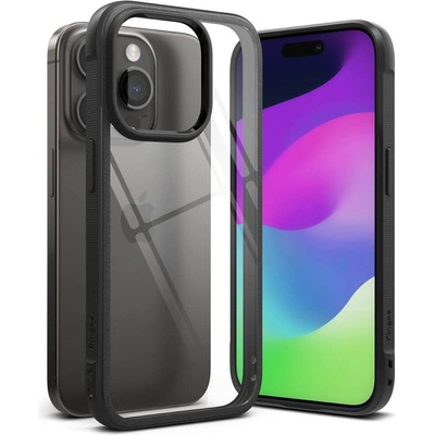 Ringke Противоударен Калъф за iPhone 15 Pro, Ringke Fusion Bold Case, Черен (8809919307444)
