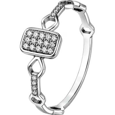 Zlaton Prsten bílé zlato vzorovaný s diamantem 000480812230
