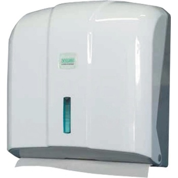 Vialli Диспенсер за хартиени кърпи Vialli Х13, Подходящ за хартиени кърпи със Z или V сгъвка, 27x27 cm, Бял (Vialli X13)