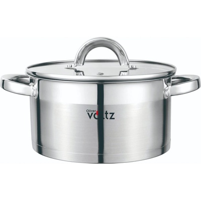 Voltz Тенджера Oliver Voltz OV51210S22, 4.7 л, 22x12.5 см, Мерителна скала, Дебело дъно, Индукция, Инокс (OV51210S22)