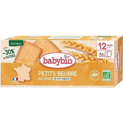 Babybio Маслени бисквити за бебета Babybio - С 30% по-малко захар, 12 м+, 120 g (3288132500255)