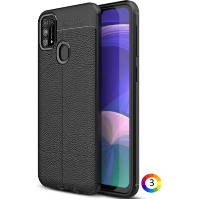 Samsung Galaxy M31 Удароустойчив Litchi Skin Калъф и Протектор