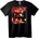 NOONEBRAND Тениска Rapline огън и мълнии - 2XL, Black