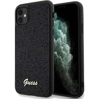 GUESS Кейс Guess Disco Metal Script за iPhone 11 / Xr, черен (GUE003164-0)