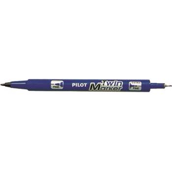 Pilot Алкохолен маркер, 0, 8/2 мм, с два края, PILOT "Twin", син SCA-TM-L-BG (SCA-TM-L-BG)